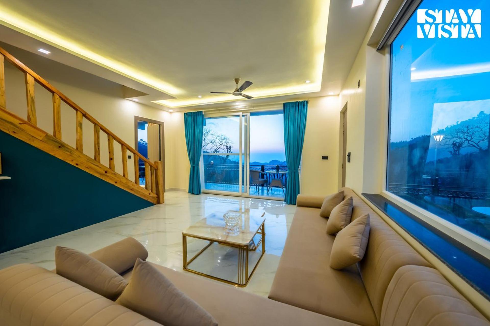 Stayvista At Sunset Springs With Pool & Views Nainital Extérieur photo