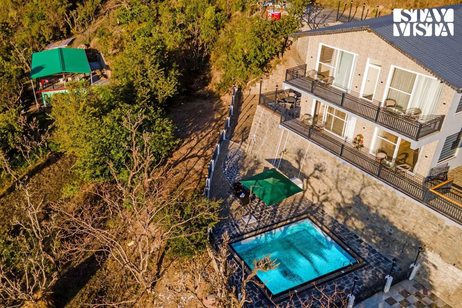 Stayvista At Sunset Springs With Pool & Views Nainital Extérieur photo