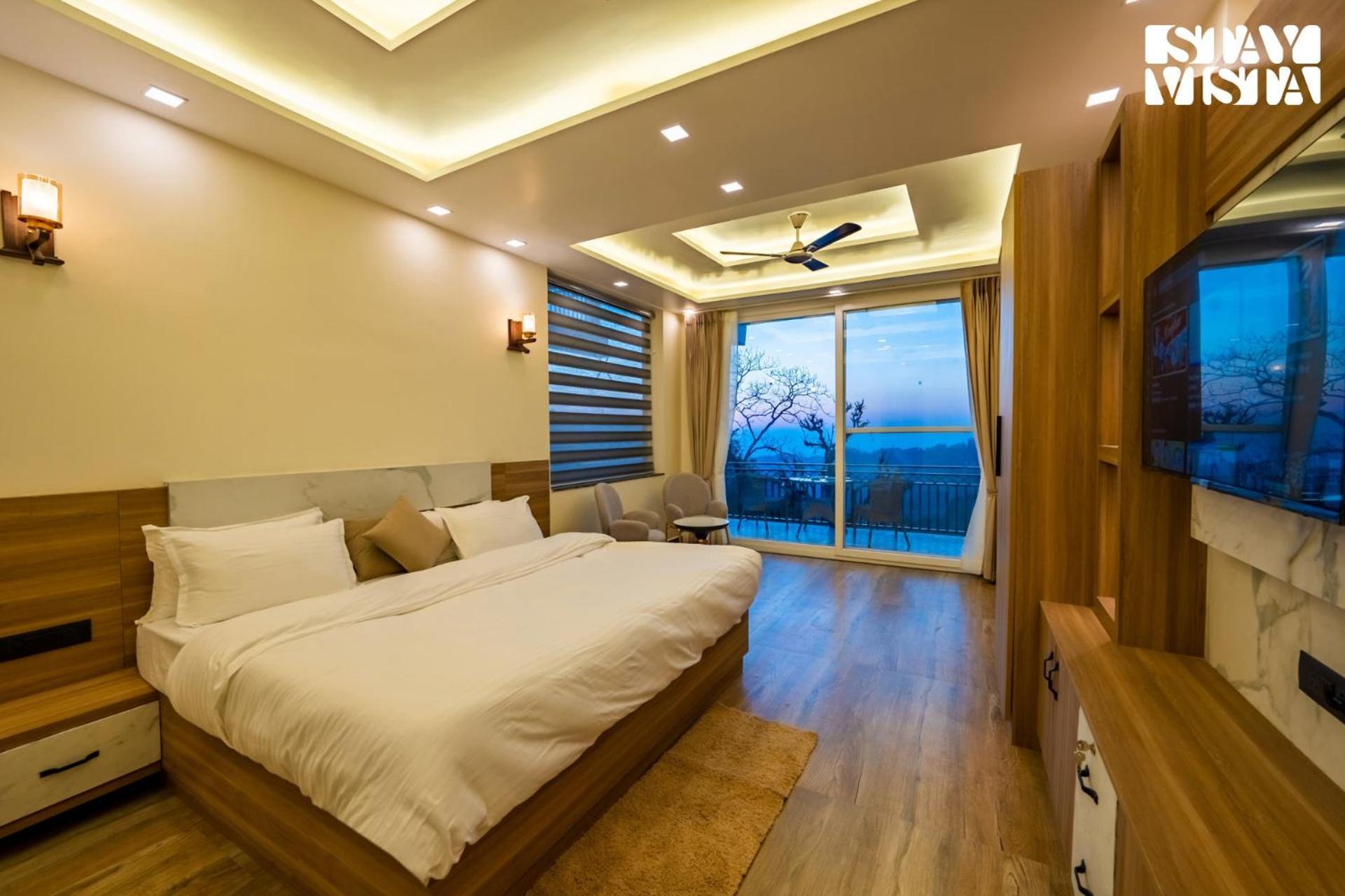 Stayvista At Sunset Springs With Pool & Views Nainital Extérieur photo